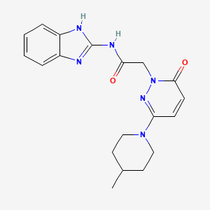 molecular formula C19H22N6O2 B4508344 N-(1H-benzimidazol-2-yl)-2-[3-(4-methylpiperidin-1-yl)-6-oxopyridazin-1(6H)-yl]acetamide 