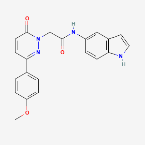 molecular formula C21H18N4O3 B4508353 N-(1H-indol-5-yl)-2-[3-(4-methoxyphenyl)-6-oxopyridazin-1(6H)-yl]acetamide 