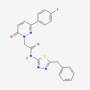 molecular formula C21H16FN5O2S B4508441 N-[(2E)-5-benzyl-1,3,4-thiadiazol-2(3H)-ylidene]-2-[3-(4-fluorophenyl)-6-oxopyridazin-1(6H)-yl]acetamide 