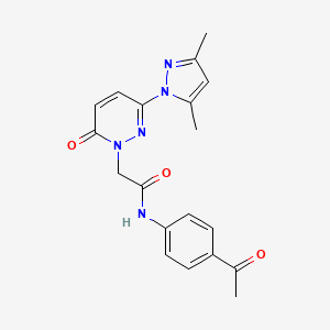 molecular formula C19H19N5O3 B4508464 N-(4-acetylphenyl)-2-(3-(3,5-dimethyl-1H-pyrazol-1-yl)-6-oxopyridazin-1(6H)-yl)acetamide 