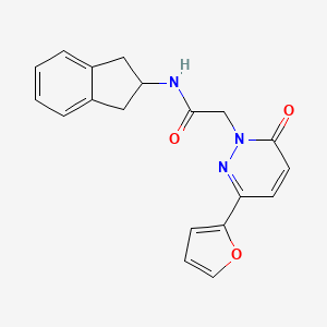 molecular formula C19H17N3O3 B4508468 N-(2,3-dihydro-1H-inden-2-yl)-2-(3-(furan-2-yl)-6-oxopyridazin-1(6H)-yl)acetamide 