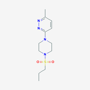 molecular formula C12H20N4O2S B4508501 3-methyl-6-[4-(propylsulfonyl)-1-piperazinyl]pyridazine 
