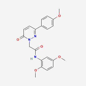 molecular formula C21H21N3O5 B4508522 N-(2,5-dimethoxyphenyl)-2-[3-(4-methoxyphenyl)-6-oxopyridazin-1(6H)-yl]acetamide 