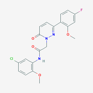 molecular formula C20H17ClFN3O4 B4508620 N-(5-chloro-2-methoxyphenyl)-2-[3-(4-fluoro-2-methoxyphenyl)-6-oxopyridazin-1(6H)-yl]acetamide 