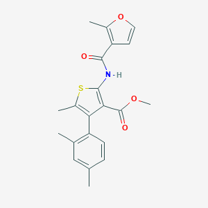 molecular formula C21H21NO4S B450865 Methyl 4-(2,4-dimethylphenyl)-5-methyl-2-[(2-methyl-3-furoyl)amino]thiophene-3-carboxylate 