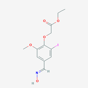 molecular formula C12H14INO5 B450879 ethyl {4-[(E)-(hydroxyimino)methyl]-2-iodo-6-methoxyphenoxy}acetate 
