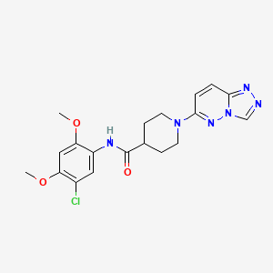 molecular formula C19H21ClN6O3 B4508791 N-(5-chloro-2,4-dimethoxyphenyl)-1-([1,2,4]triazolo[4,3-b]pyridazin-6-yl)piperidine-4-carboxamide 