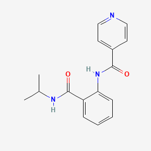 molecular formula C16H17N3O2 B4508803 N-[2-(propan-2-ylcarbamoyl)phenyl]pyridine-4-carboxamide 