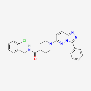 molecular formula C24H23ClN6O B4508864 N-(2-chlorobenzyl)-1-(3-phenyl[1,2,4]triazolo[4,3-b]pyridazin-6-yl)piperidine-4-carboxamide 