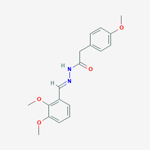 molecular formula C18H20N2O4 B450888 N'-(2,3-dimethoxybenzylidene)-2-(4-methoxyphenyl)acetohydrazide 