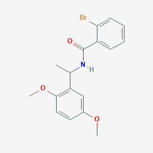 molecular formula C17H18BrNO3 B450892 2-bromo-N-[1-(2,5-dimethoxyphenyl)ethyl]benzamide 
