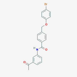 molecular formula C22H18BrNO3 B450896 N-(3-acetylphenyl)-4-[(4-bromophenoxy)methyl]benzamide 