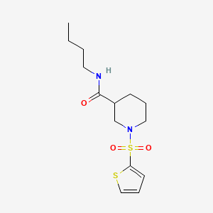 molecular formula C14H22N2O3S2 B4508989 N-BUTYL-1-(THIOPHENE-2-SULFONYL)PIPERIDINE-3-CARBOXAMIDE 