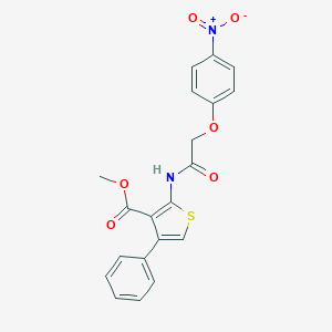 molecular formula C20H16N2O6S B450900 Methyl 2-[({4-nitrophenoxy}acetyl)amino]-4-phenylthiophene-3-carboxylate 