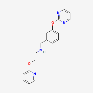 molecular formula C18H18N4O2 B4509024 N-[2-(2-pyridinyloxy)ethyl]-N-[3-(2-pyrimidinyloxy)benzyl]amine 