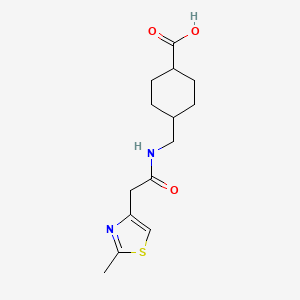 molecular formula C14H20N2O3S B4509058 trans-4-({[(2-Methyl-1,3-thiazol-4-yl)acetyl]amino}methyl)cyclohexanecarboxylic acid 
