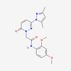 molecular formula C19H21N5O4 B4509066 N-(2,4-dimethoxyphenyl)-2-(3-(3,5-dimethyl-1H-pyrazol-1-yl)-6-oxopyridazin-1(6H)-yl)acetamide 