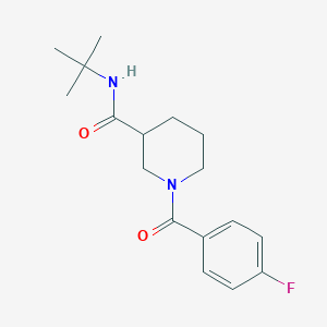 molecular formula C17H23FN2O2 B4509105 N-tert-butyl-1-(4-fluorobenzoyl)piperidine-3-carboxamide 