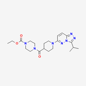 molecular formula C21H31N7O3 B4509174 Ethyl 4-({1-[3-(propan-2-yl)[1,2,4]triazolo[4,3-b]pyridazin-6-yl]piperidin-4-yl}carbonyl)piperazine-1-carboxylate 