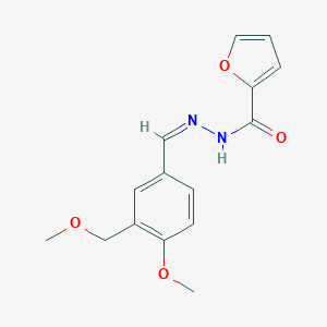 molecular formula C15H16N2O4 B450922 N'-{(Z)-[4-methoxy-3-(methoxymethyl)phenyl]methylidene}furan-2-carbohydrazide 