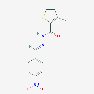 molecular formula C13H11N3O3S B450928 N'-{4-nitrobenzylidene}-3-methyl-2-thiophenecarbohydrazide 