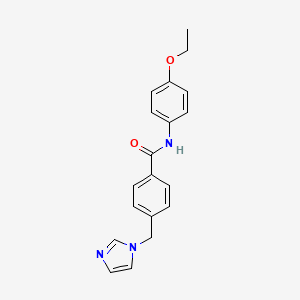 molecular formula C19H19N3O2 B4509309 N-(4-ethoxyphenyl)-4-(imidazol-1-ylmethyl)benzamide 