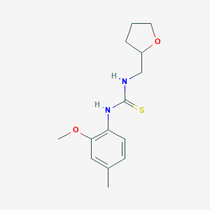 molecular formula C14H20N2O2S B450935 N-(2-methoxy-4-methylphenyl)-N'-(tetrahydro-2-furanylmethyl)thiourea 