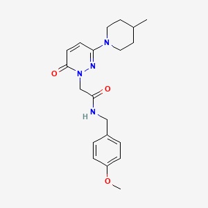 molecular formula C20H26N4O3 B4509358 N-(4-methoxybenzyl)-2-(3-(4-methylpiperidin-1-yl)-6-oxopyridazin-1(6H)-yl)acetamide 