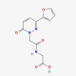 molecular formula C12H11N3O5 B4509419 N-{[3-(furan-2-yl)-6-oxopyridazin-1(6H)-yl]acetyl}glycine 