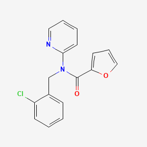 molecular formula C17H13ClN2O2 B4509554 N-[(2-CHLOROPHENYL)METHYL]-N-(PYRIDIN-2-YL)FURAN-2-CARBOXAMIDE 
