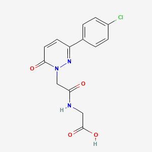 molecular formula C14H12ClN3O4 B4509588 N-{[3-(4-chlorophenyl)-6-oxopyridazin-1(6H)-yl]acetyl}glycine 