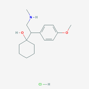 molecular formula C16H26ClNO2 B045096 1-[1-(4-Methoxyphenyl)-2-(methylamino)ethyl]cyclohexanol Hydrochloride CAS No. 93413-90-2