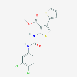 molecular formula C17H12Cl2N2O3S2 B450964 Methyl 2-{[(3,4-dichloroanilino)carbonyl]amino}-4,2'-bithiophene-3-carboxylate 