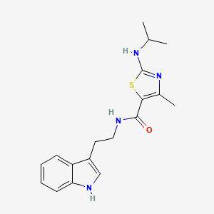 molecular formula C18H22N4OS B4509799 N-[2-(1H-indol-3-yl)ethyl]-4-methyl-2-(propan-2-ylamino)-1,3-thiazole-5-carboxamide 
