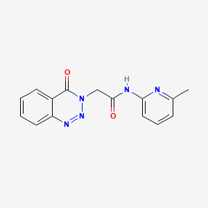 molecular formula C15H13N5O2 B4509831 N-(6-methylpyridin-2-yl)-2-(4-oxo-1,2,3-benzotriazin-3(4H)-yl)acetamide 