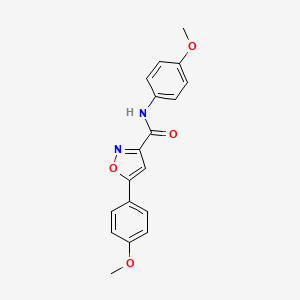 molecular formula C18H16N2O4 B4509832 N,5-bis(4-methoxyphenyl)-1,2-oxazole-3-carboxamide 