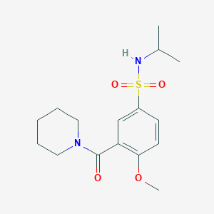 molecular formula C16H24N2O4S B4509836 N-isopropyl-4-methoxy-3-(1-piperidinylcarbonyl)benzenesulfonamide 