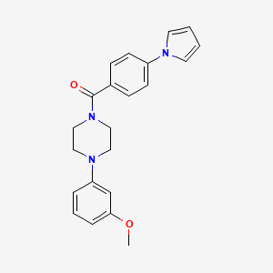 molecular formula C22H23N3O2 B4509853 [4-(3-methoxyphenyl)piperazin-1-yl][4-(1H-pyrrol-1-yl)phenyl]methanone 
