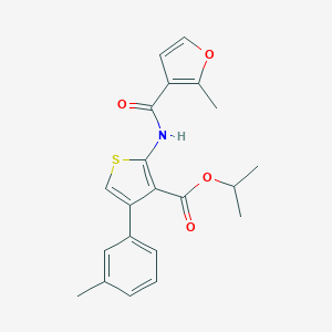 molecular formula C21H21NO4S B450986 Isopropyl 2-[(2-methyl-3-furoyl)amino]-4-(3-methylphenyl)thiophene-3-carboxylate 