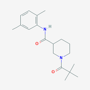 molecular formula C19H28N2O2 B4509866 N-(2,5-dimethylphenyl)-1-(2,2-dimethylpropanoyl)piperidine-3-carboxamide 