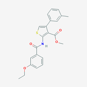 molecular formula C22H21NO4S B450994 Methyl 2-[(3-ethoxybenzoyl)amino]-4-(3-methylphenyl)thiophene-3-carboxylate 