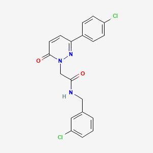 molecular formula C19H15Cl2N3O2 B4509961 N-(3-chlorobenzyl)-2-(3-(4-chlorophenyl)-6-oxopyridazin-1(6H)-yl)acetamide 
