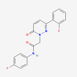 molecular formula C18H13F2N3O2 B4509994 N-(4-fluorophenyl)-2-[3-(2-fluorophenyl)-6-oxopyridazin-1(6H)-yl]acetamide 