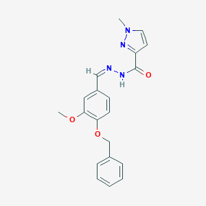 molecular formula C20H20N4O3 B451003 N'-[4-(benzyloxy)-3-methoxybenzylidene]-1-methyl-1H-pyrazole-3-carbohydrazide 