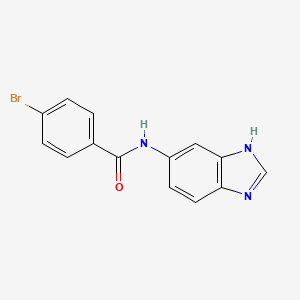 molecular formula C14H10BrN3O B4510122 N-(1H-benzimidazol-5-yl)-4-bromobenzamide 