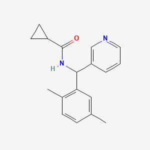 molecular formula C18H20N2O B4510262 N-[(2,5-dimethylphenyl)(pyridin-3-yl)methyl]cyclopropanecarboxamide 