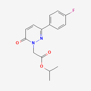 molecular formula C15H15FN2O3 B4510558 propan-2-yl [3-(4-fluorophenyl)-6-oxopyridazin-1(6H)-yl]acetate 