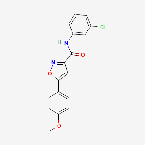 molecular formula C17H13ClN2O3 B4510590 N-(3-chlorophenyl)-5-(4-methoxyphenyl)-1,2-oxazole-3-carboxamide 