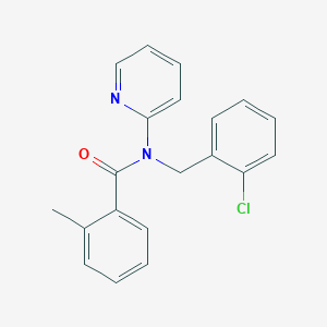 molecular formula C20H17ClN2O B4510604 N-[(2-CHLOROPHENYL)METHYL]-2-METHYL-N-(PYRIDIN-2-YL)BENZAMIDE 