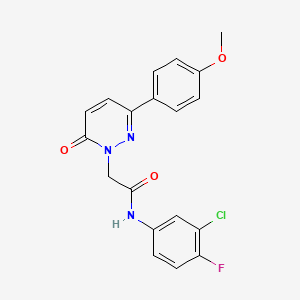 molecular formula C19H15ClFN3O3 B4510611 N-(3-chloro-4-fluorophenyl)-2-[3-(4-methoxyphenyl)-6-oxopyridazin-1(6H)-yl]acetamide 